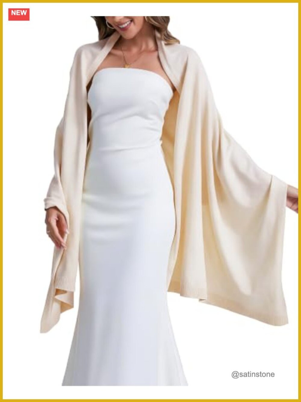 Luxurious Knit Pashmina Shawl Wrap for Women Oversized Winter Bridal Evening